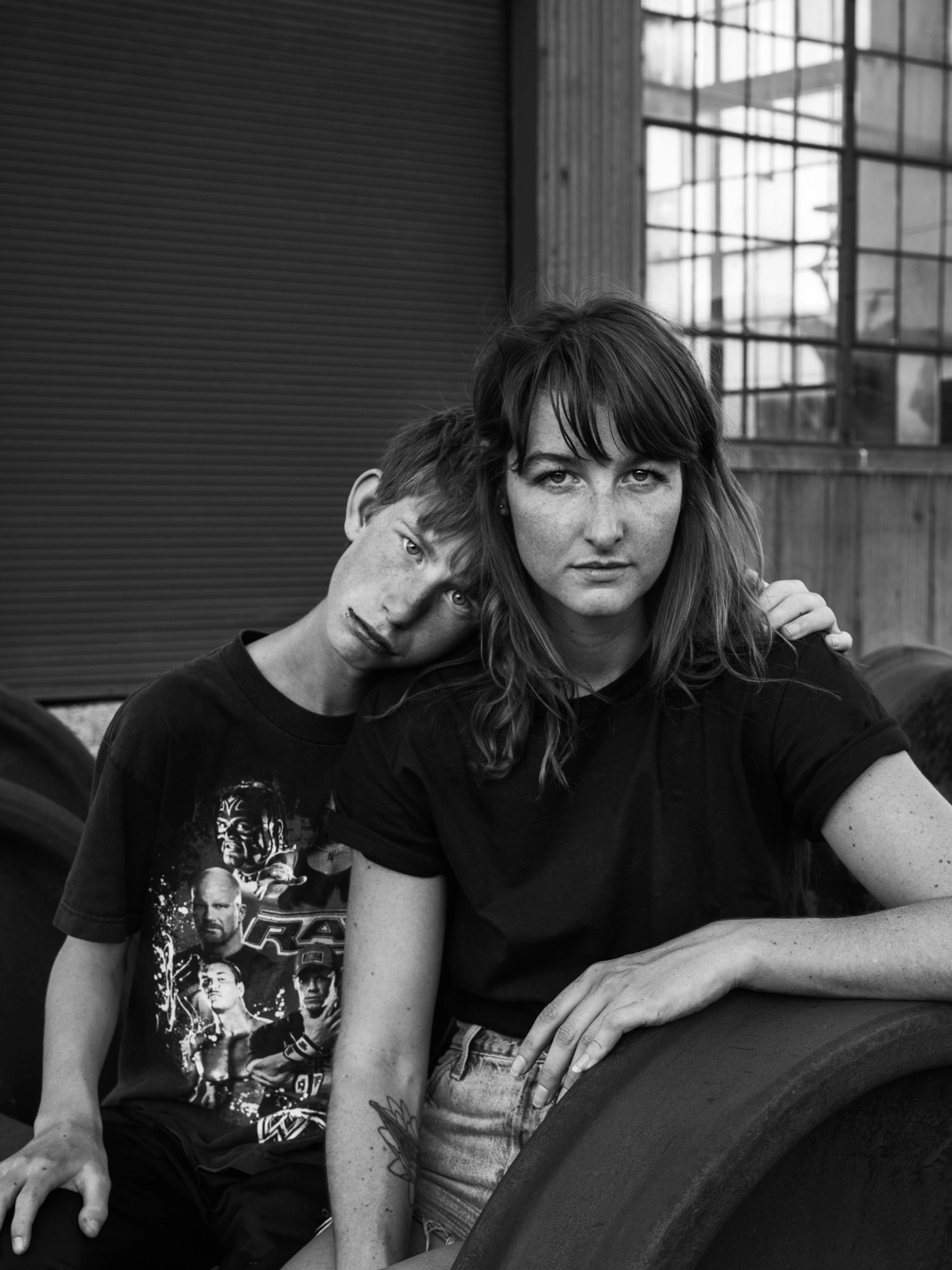 Black and white picture of Robin de Puy and Randy